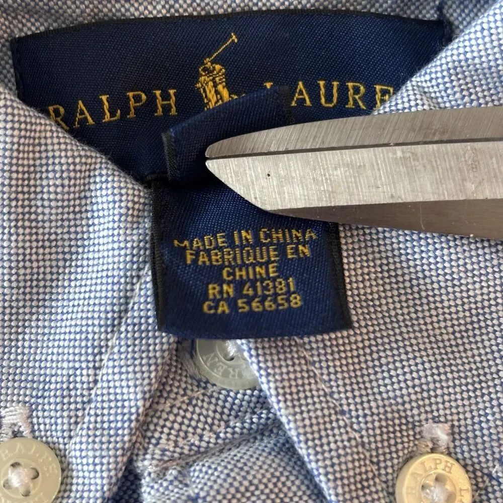 NWT Ralph Lauren Girls Oxford Shirt Sz 4 Preppy Classic Old Money Coastal Luxury